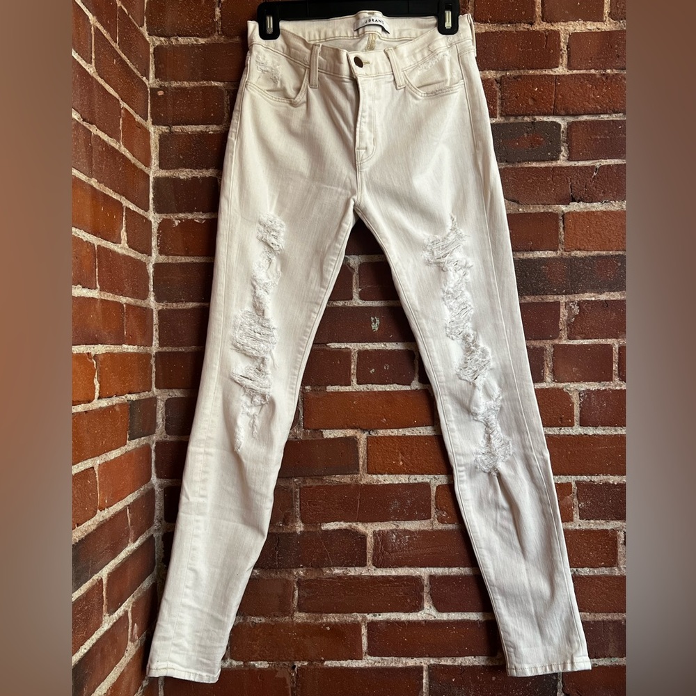 JBrand Mid Rise Super Skinny Distressed Jean in Divo Wash 620C028